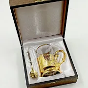 Златоустовский латунный подстаканник «Гербовый» — фотография 4