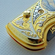 Дамасский складной нож «Полосатый хищник» — фотография 3