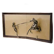 Картина «Конь» с объёмной бронзовой композицией — фотография 5