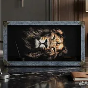Нарды под стеклом «Царь зверей» — фотография 8