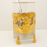 Латунный подстаканник «С легким паром» — фотография 3