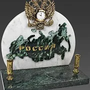 Часы «Россия» с гербом и подставками — фотография 2