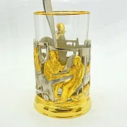 Латунный подстаканник «Подарок врачу» — фотография 4