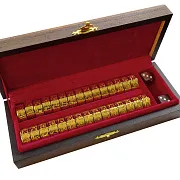 Деревянные нарды «Герб РФ» с позолоченной златоустовской гравюрой — фотография 8