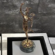 Статуэтка «Бог торговли Меркурий (Гермес)» из бронзы, D110×260 мм — фотография 1