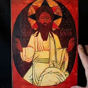Икона деревянная "Господь Саваоф" — фотография 1