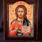 Икона с ковчегом "Христос Вседержитель" — фотография 1