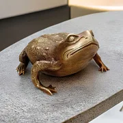 Фигурка «Жаба», бронза с патиной — фотография 1