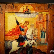 Икона "Георгий Победоносец поражает змия" — фотография 6