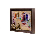 Бронзовая картина «Предложение. Пятигорск. Старый ресторан Провал» с подсветкой — фотография 6