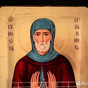 Икона деревянная "Святой Симеон Столпник" — фотография 4