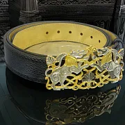 Ремень из кожи «Хищники» — фотография 1