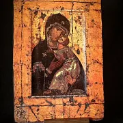 Икона Божией матери "Владимирская" с подставкой — фотография 6
